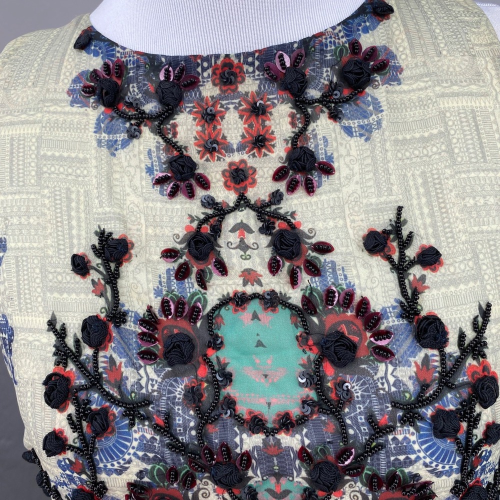 Bhanuni by Jyoti Maxi Dress Womens Small Anthropologie Embellished Boho Floral - Picture 11 of 17